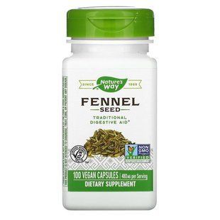 Фенхель, Fennel Seed, Nature's Way, насіння, 480 мг, 100 веганських капсул NWY-12700 фото