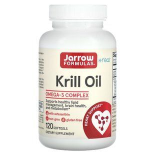 Масло криля, Krill Oil, Jarrow Formulas, 300 мг, 120 гелевих капсул JRW-16058 фото