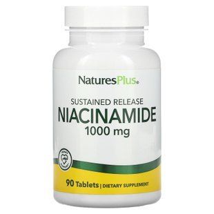 Ніацинамід, Niacinamide, Nature's Plus, 1000 мг, 90 капсул NAP-01930 фото