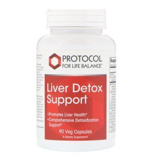 Підтримка детоксикації печінки, Liver Detox Support, Protocol for Life Balance, 90 вегетаріанських капсул PRT-12448 фото