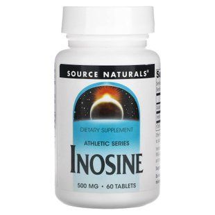 Інозин, Inosine, Source Naturals, 500 мг, 60 таблеток SNS-00652 фото