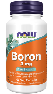 Бор, Boron, Now Foods, 3 мг, 100 вегетаріанських капсул NOW-01410 фото