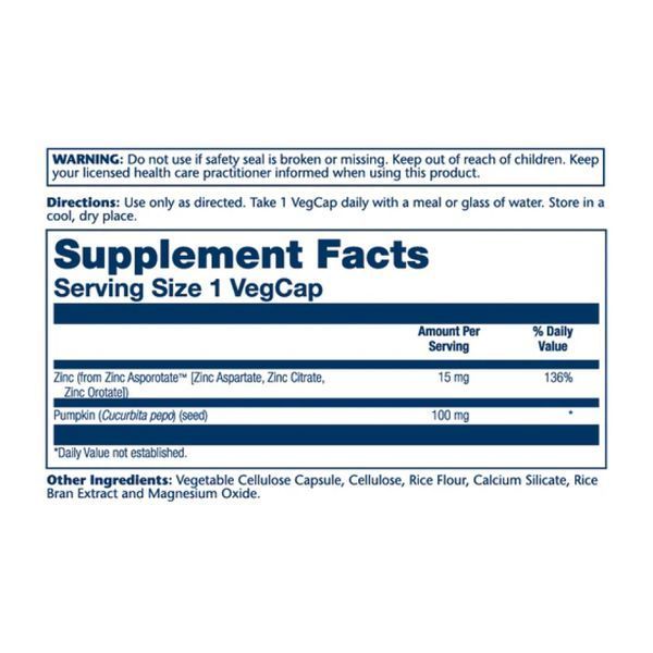 Zinc Asporotate 15mg - 100 vcaps 1071150 фото