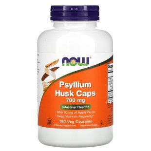 Подорожник із лушпиння в капсулах, Psyllium Husk, Now Foods, 700 мг, 180 вегетаріанських капсул NOW-05973 фото