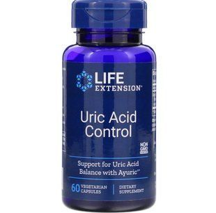 Сечова кислота, контроль, Uric Acid Control, Life Extension, 60 капсул LEX-19210 фото