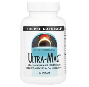 Магній (ультра), Ultra-Mag, Source Naturals, 60 таблеток SNS-00802 фото