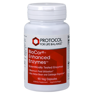 Травні ферменти широкого спектру, BioCore&reg; Enhanced Enzymes&trade;, Protocol for Life Balance, 90 веганських капсул PRT-12958 фото