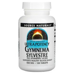 Джімнема Сильвестра, Gymnema Sylvestre, Source Naturals, 550 мг, 120 таблеток SNS-02153 фото