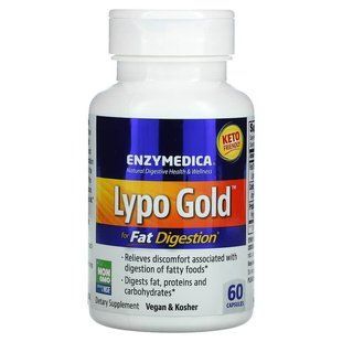 Ферменти для переварювання жирів, Lypo Gold, Enzymedica, 60 капсул ENZ-98130 фото