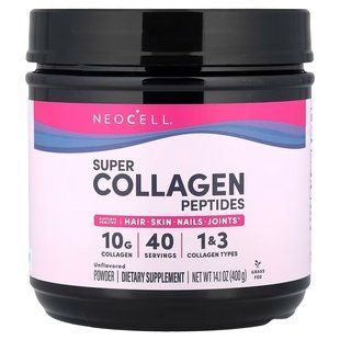 Супер колагенові пептиди, Super Collagen Peptides, Neocell, без смаку, 400 г NEL-12986 фото