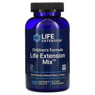 Мультивітаміни для дітей, Children's Formula Mix, Life Extension, ягідний смак, 120 жувальних таблеток LEX-21991 фото