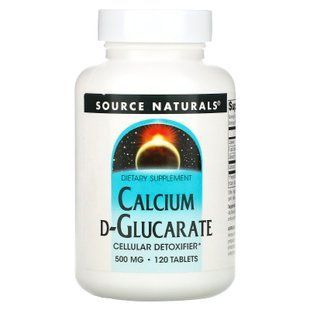 Кальцій Д-глюкарат, Calcium D-Glucarate, Source Naturals, 1000 мг, 120 таблеток (500 мг у таблетці) SNS-00871 фото