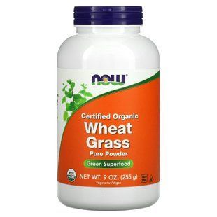 Пророщена пшениця, Wheat Grass, Now Foods, органічна, сертифікована, 255 г NOW-02710 фото