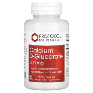 Кальцій D-глюкарат, Calcium D-Glucarate, Protocol for Life Balance, 500 мг, 90 вегетаріанських капсул PRT-13097 фото