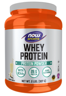 Сироватковий протеїн, Whey Protein, Now Foods, Sports, вершково-ванільний, 907 г NOW-02185 фото