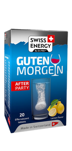 Антипохмільний комплекс, GUTEN MORGEN No Hangover, Swiss Energy, смак лимона, 20 шипучих таблеток SWE-31322 фото