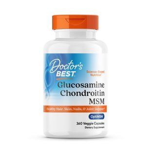 Глюкозамін хондроїтин МСМ, Glucosamine Chondroitin MSM, Doctor's Best, 360 вегетаріанських капсул DRB-00364 фото