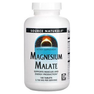 Магній малат, Magnesium Malate, Source Naturals, 1250 мг, 180 таблеток SNS-00262 фото