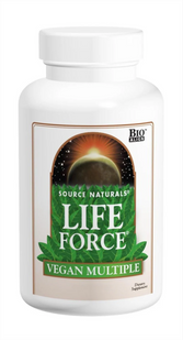 Мультивітаміни, Life Force Vegan Multiple, Source Naturals, веганські, баланс життєвих сил, 60 таблеток SNS-02392 фото