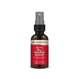 Вітамін В-12, підсилювач енергії, Vitamin B12 Energy Booster, Dr. Mercola, смак ожини, спрей, 29 мл MCL-01044 фото