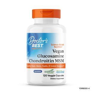 Глюкозамін, хондроїтин МСМ, Glucosamine Chondroitin MSM, Doctor's Best, 120 веганських капсул DRB-00500 фото