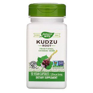 Кудзу, Kudzu Root, Nature's Way, корінь, 1226 мг, 50 веганських капсул (613 мг на капсулу) NWY-14550 фото