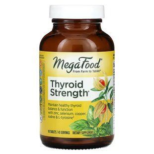 Підтримка щитовидної залози, Thyroid Strength, MegaFood, 90 таблеток MGF-20029 фото