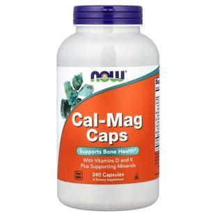 Кальцій та магній, Cal-Mag Caps, Now Foods, з мікроелементами та вітаміном D, 240 капсул NOW-01266 фото