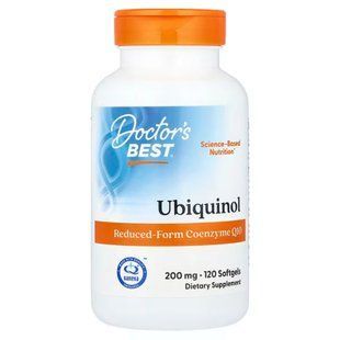 Убіхінол, Ubiquinol, Doctor's Best, 200 мг, 120 капсул DRB-00275 фото