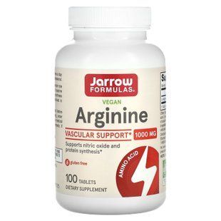 Аргінін, Arginine, Jarrow Formulas, 1000 мг, 100 таблеток JRW-15036 фото