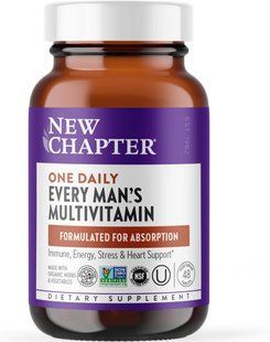 Мультивітаміни для чоловіків, One Daily Every Man's, New Chapter, 48 вегетаріанських таблеток NCR-00327 фото