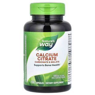 Цитрат кальцію, Calcium Citrate, Nature's Way, 500 мг, 100 капсул (250 мг на капсулу) NWY-41010 фото