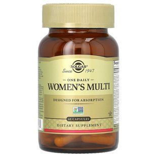 Мультивітаміни для жінок, Women's Multi, Solgar, 1 на день, 60 капсул SOL-62017 фото