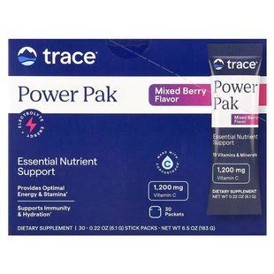 Електроліти, Electrolyte Stamina Power Pak, Trace, суміш ягід, 30 пакетів, 6.1 г TMR-00287 фото