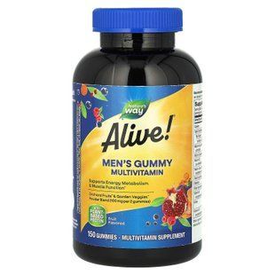 Мультивітаміни для чоловіків, Men's Gummy Multivitamin, Nature's Way, Alive!, фруктовий смак, 150 жувальних цукерок NWY-14066 фото