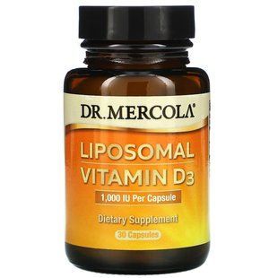 Вітамін D ліпосомальний, Liposomal Vitamin D, Dr. Mercola, 1000 МО, 30 капсул MCL-01732 фото