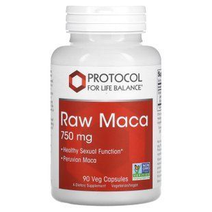 Мака перуанська, Raw Maca, Protocol for Life Balance, сира, 750 мг, 90 веганських капсул PRT-14777 фото