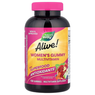 Мультивітаміни для жінок, Women's Gummy, Nature's Way, Alive!, суміш ягід, 150 жувальних цукерок NWY-14069 фото