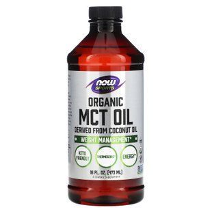 Олія МСТ, MCT Oil, Now Foods, Sports, органік, 473 мл NOW-02235 фото